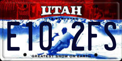 UT license plate E102FS