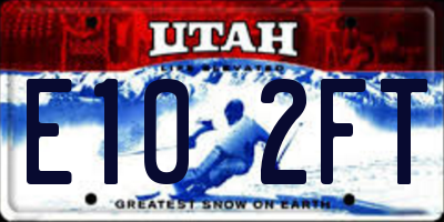 UT license plate E102FT