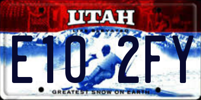 UT license plate E102FY