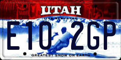 UT license plate E102GP