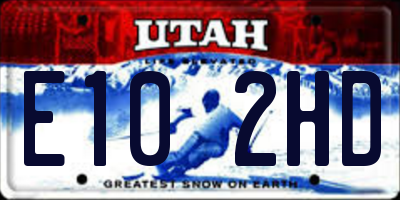UT license plate E102HD
