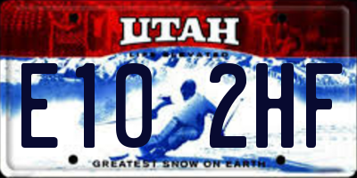 UT license plate E102HF