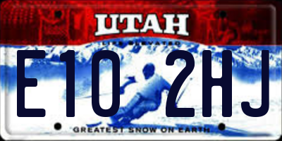 UT license plate E102HJ