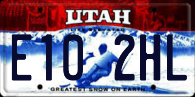 UT license plate E102HL