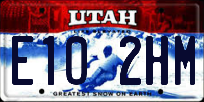 UT license plate E102HM