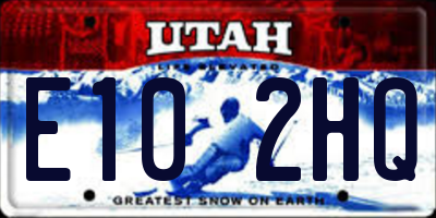 UT license plate E102HQ