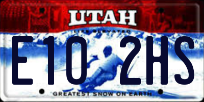 UT license plate E102HS