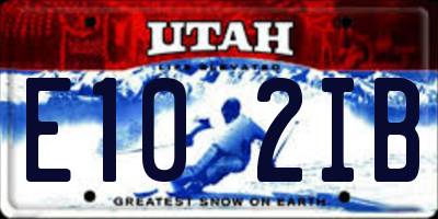 UT license plate E102IB