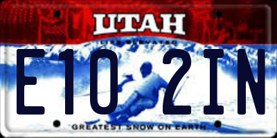 UT license plate E102IN