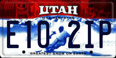UT license plate E102IP