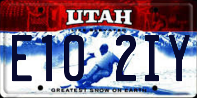 UT license plate E102IY