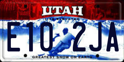 UT license plate E102JA