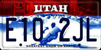 UT license plate E102JL