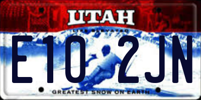 UT license plate E102JN