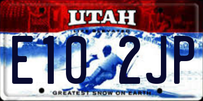UT license plate E102JP