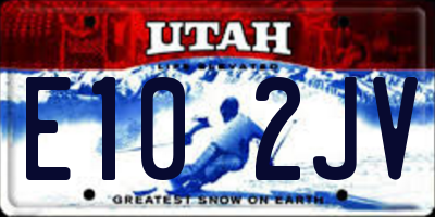 UT license plate E102JV
