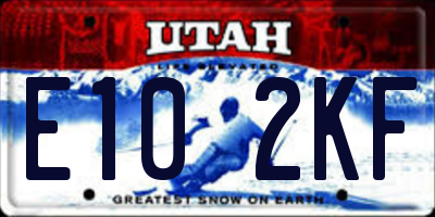 UT license plate E102KF