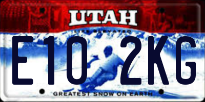 UT license plate E102KG