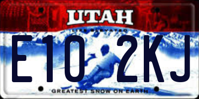 UT license plate E102KJ