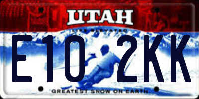 UT license plate E102KK