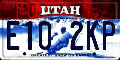UT license plate E102KP