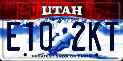 UT license plate E102KT