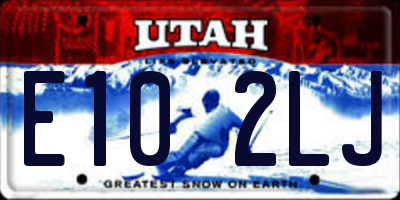 UT license plate E102LJ