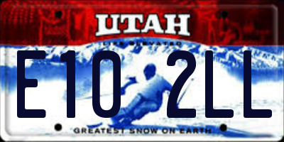 UT license plate E102LL