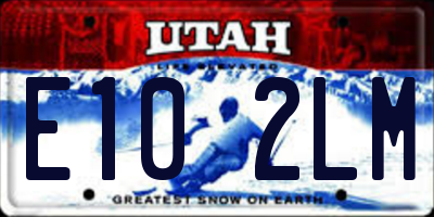 UT license plate E102LM