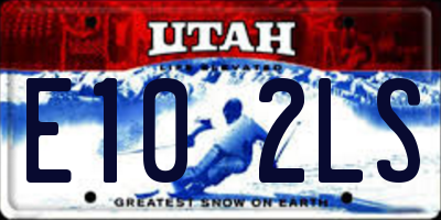 UT license plate E102LS