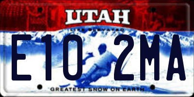 UT license plate E102MA