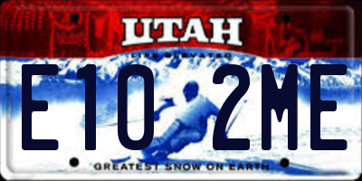 UT license plate E102ME