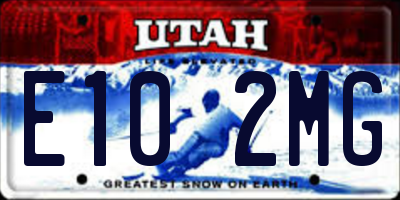 UT license plate E102MG