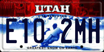 UT license plate E102MH