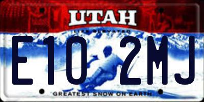 UT license plate E102MJ