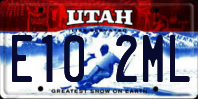 UT license plate E102ML
