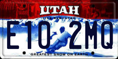 UT license plate E102MQ