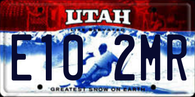 UT license plate E102MR