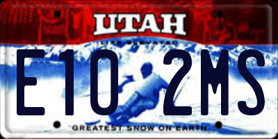 UT license plate E102MS