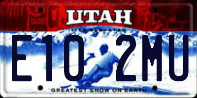 UT license plate E102MU