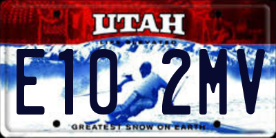 UT license plate E102MV