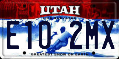 UT license plate E102MX