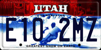 UT license plate E102MZ