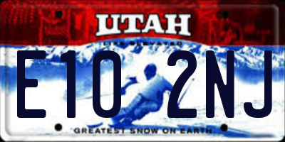 UT license plate E102NJ
