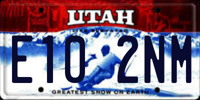 UT license plate E102NM
