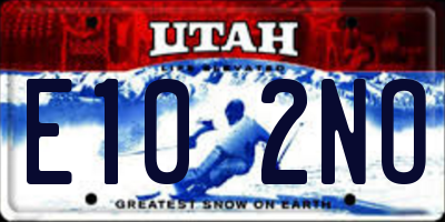 UT license plate E102NO
