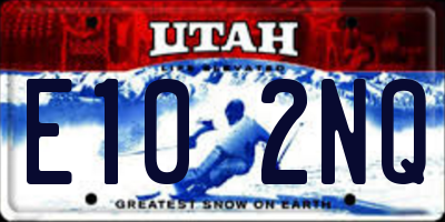 UT license plate E102NQ