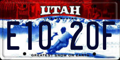 UT license plate E102OF