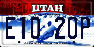 UT license plate E102OP