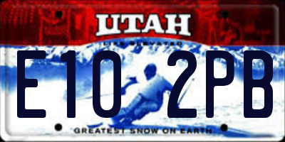 UT license plate E102PB